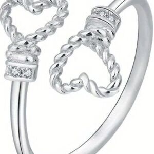 Kohl's Silver Twisted Heart‎ Ring